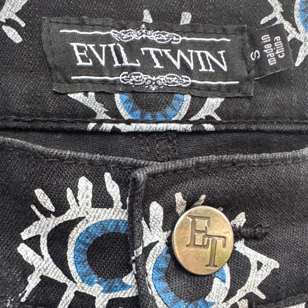 Evil Twin โจRAREโจ Evil Eye Crop Top and Pants Matching Set Size XS / S - Picture 10 of 11